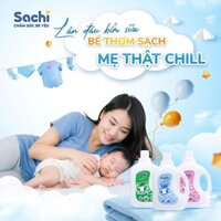 Nước giặt xả em bé Sachi Baby Organic 2kg + 280g | Nước giặt cho trẻ sơ sinh dịu nhẹ | Nước giặt hữu cơ an toàn cho bé