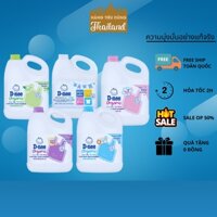 Nước giặt xả quần áo Dnee cho bé sơ sinh can 3000ml đủ 5 màu ( xanh dương,hồng,xanh lá,tím,trắng).