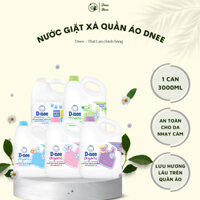 Nước giặt xả quần áo Dnee cho bé 2 In 1 chai 3000ml, Nước giặt xả Thái Lan an toàn cho da em bé