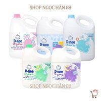 Nước Giặt Xả Quần Áo Trẻ Em Sơ Sinh Dnee Organic Thái Lan Can 3000ml đậm đặc thơm dịu nhẹ