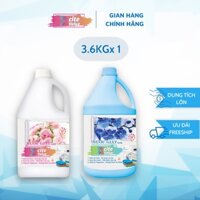 Nước giặt xả quần áo Xcite Value can 3.6kg siêu tiết kiệm làm sạch lưu hương lâu