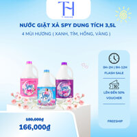 Nước giặt xả SPY dung tích 3,5L – 4 mùi hương ( xanh, tím, hồng, vàng )