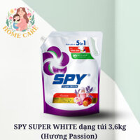 Nước giặt xả SPY SUPER WHITE 3,6kg Hương Passion hương thơm mát trẻ trung siêu trắng sáng