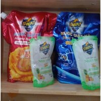 Nước giặt xả Swat 5 trong 1 túi 3.5L tặng nước rửa chén nhiệt đới 500ml