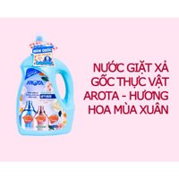 Nước Giặt Xả Vải Arota Hương Hoa Mùa Xuân thơm mềm cho quần áo nhẹ dịu cho làn da (3,0kg)