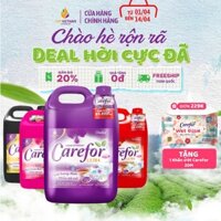 Nước giặt xả vải quần áo thơm lâu Carefor chính hãng 4 mùi hương giặt máy giặt tay can 5L