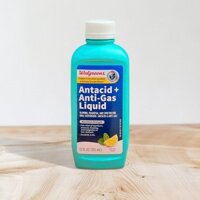 Nước hỗ trợ giảm đau dạ dày Walgreens Antacid + Anti gas Liquid 355ml vị chanh hàng Mỹ