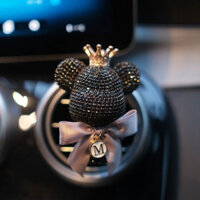 Nước hoa cài cửa gió ô tô Gấu Gloomy đính đá cao cấp - Sáp thơm ô tô , Nước hoa kẹp ô tô cao cấp