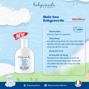 Nước hoa cho bé Babycoccole 0M+ chiết xuất hoa sen 100ml