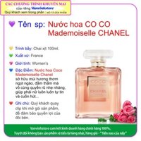 NƯỚC HOA COCO MADEMOISELLE CHANEL 100 ml - For Women's – Hàng Pháp chính hãng 100%.