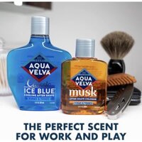 Nước hoa dùng sau khi cạo râu Aqua Velva After Shave Classic Ice Blue 207ml (Mỹ)