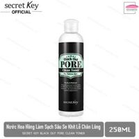 Nước hoa hồng cân bằng da, se khít lỗ chân lông dành cho da dầu Secret Key Black Out Pore Clean Toner 250ml
