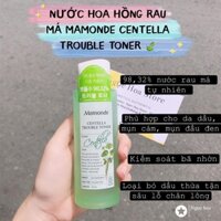 Nước Hoa Hồng Chiết Xuất Rau Má Mamonde Centella Trouble Toner