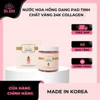 Nước Hoa Hồng Dạng Miếng Coreana ORTHIA Perfect Collagen 24K Rose Gold Essence Toner Pad 100 miếng / 350ml