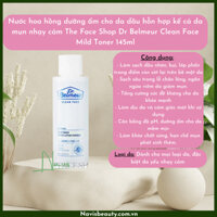 Nước hoa hồng dành cho da dầu THEFACESHOP DR.BELMEUR CLEAN FACE MILD TONER