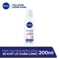 Nước Hoa Hồng Dưỡng Trắng Và Se Khít Lỗ Chân Lông Nivea Extra WhitePore Minimiser Toner 200ml - 86720 [bonus]