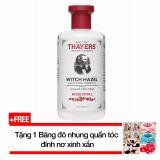 Nước hoa hồng không cồn hương hoa hồng THAYERS® Alcohol-Free Rose Petal Witch Hazel Toner 355ml (Dành cho da khô da thường) + Tặng 1 Băng đô nhung quấn tóc đính nơ xinh xắn