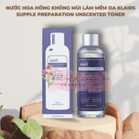 Nước Hoa Hồng Không mùi Làm Mềm Da Klairs Supple Preparation Unscented Toner 180ml