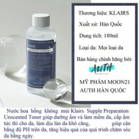 Nước hoa hồng làm trắng sáng da Klairs Toner giữ ẩm da 180ml phục hồi da cấp ẩm