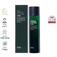 Nước hoa hồng rong nho Hỗ trợ cấp ẩm dưỡng trắng da mặt Toner Rong nho Clear Green Caviar Toner Tenzero 200ml Hàn Quốc