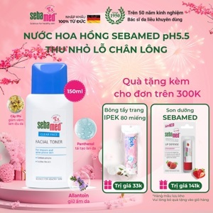 Nước hoa hồng Sebamed Clear Face Deep Cleansing Facial Toner pH 5.5 150ml