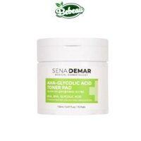 Nước hoa hồng Sena Demar dạng miếng AHA-Glycolic Acid Toner Pad da mịn mướt căng bóng 70ml - Bebeaumall