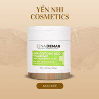 Nước Hoa Hồng SenaDemar AHA-Glycolic Acid Toner Pad 70 miếng,tẩy da chết, bạt sừng, cân bằng độ ẩm căng bóng da.YENNHI
