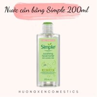 Nước Hoa Hồng Soothing Facial Toner Simple cân bằng ẩm cho da 200ml