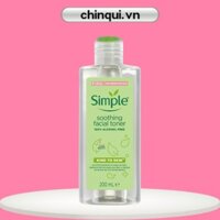 Nước Hoa Hồng Soothing Facial Toner Simple cân bằng ẩm cho da 200ml