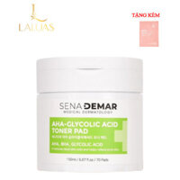 Nước Hoa Hồng Toner Pad SenaDemar AHA-Glycolic Acid Toner Pad sena demar 70 miếng