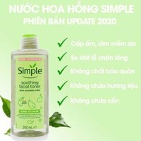 Nước hoa hồng ( tonner) Simple chuẩn aut