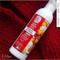 Nước hoa hồng trắng da Natura Siberica của Nga chiết xuất từ tinh dầu hắc mai và rễ nghệ tươi 200ml