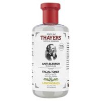 Nước hoa hồng trị mụn Thayers Lemongrass Blemish Clearing Toner với chiết xuất cây phỉ lô hội 355ml