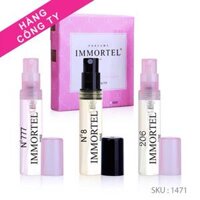 Nước Hoa IMMORTEL PARIS - Hộp Set5  3 chai xịt 3ml   No777  No8  206  Eau De Parfum