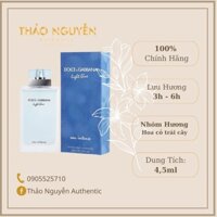 Nước hoa mini nữ D&G Light Blue Eau Intense 4.5ml & 25ml  - Hàng chính hãng