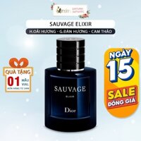 Nước hoa Nam Sauvage Elixir hương Hoa oải hương, gỗ đàn hương, cam thảo Vinskin Perfume