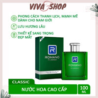 Nước hoa nam tính ROMANO Classic Pour Homme EDT 100ml Chai nước hoa cho nam