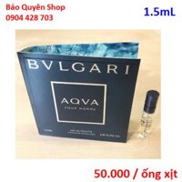 Nước hoa nam vial sample BVLGARI – AQVA Pour Homme – Eau de Toilette