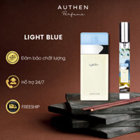 Nước Hoa Nữ Light Blue Chính Hãng Authen Perfume 10ml Hương Bưởi Thơm Mát Trẻ Trung Hiện Đại Tươi Mát