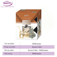 Nước Hoa Ô Tô Chai Xịt Nắp Gỗ TASOTTI SECRET CUBE Khử Mùi Xe Hơi Hương Thơm Tự Nhiên - Millionaire