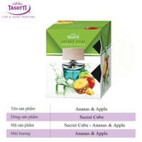 Nước Hoa Ô Tô Chai Xịt Nắp Gỗ TASOTTI SECRET CUBE Khử Mùi Xe Hơi Hương Thơm Tự Nhiên - Ananas and Apple