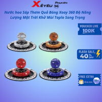 Nước hoa Sáp Thơm Quả Bóng Xoay 360 Độ Năng Lượng Mặt Trời Khử Mùi Taplo Sang Trọng