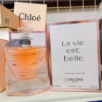 Nước hoa thơm lâu Lancome La Vie Est Belle 75ml, nước hoa cao cấp, hương thơm ngọt ngào quyến rũ