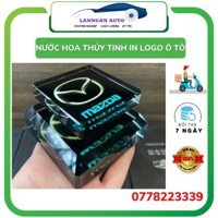 Nước hoa thủy tinh in logo các hãng xe ô tô, xe hơi để trên taplo