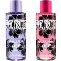 Nước Hoa Xịt Thơm authentic Victoria's Secret Pink Sweet & Flirty VACAY / Fresh & Clean VACAY Body Mist 250ml