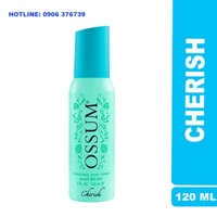 NƯỚC HOA XỊT THƠM CƠ THỂ DÀNH CHO NAM OSSUM CHERISH 120ML - XỊT 800 LẦN