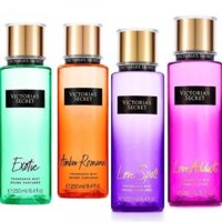 Nước hoa xịt thơm toàn thân Victoria's Secret Fragrance Mist 250ml-Rush/Exotic/Amber Romance/Love Spell/Love Addict (Mỹ)