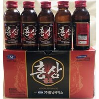 Nước hồng sâm Hàn Quốc hộp 10 chai x 100ml, nước uống bổ dưỡng hồng sâm, PP Sâm yến 3A
