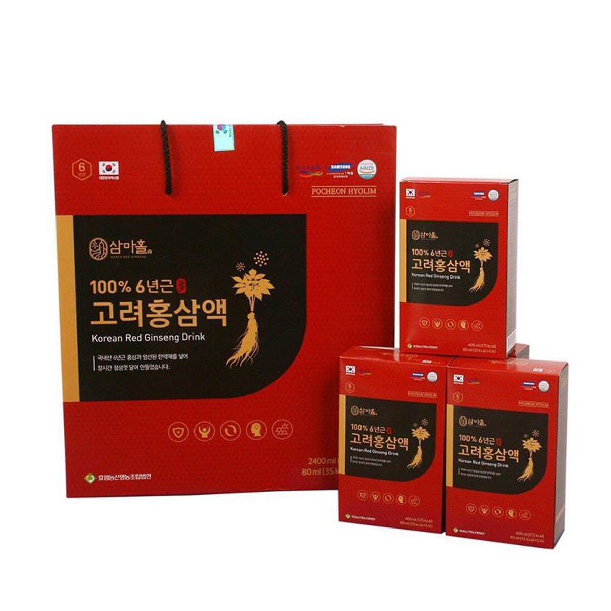Nước hồng sâm hàn quốc Pocheon Hyolim 100%- Korean Red Ginseng Drink