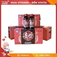 Nước Hồng Sâm Korean Red Ginseng | Bổ Sung Dưỡng Chất | Hộp 10 Chai